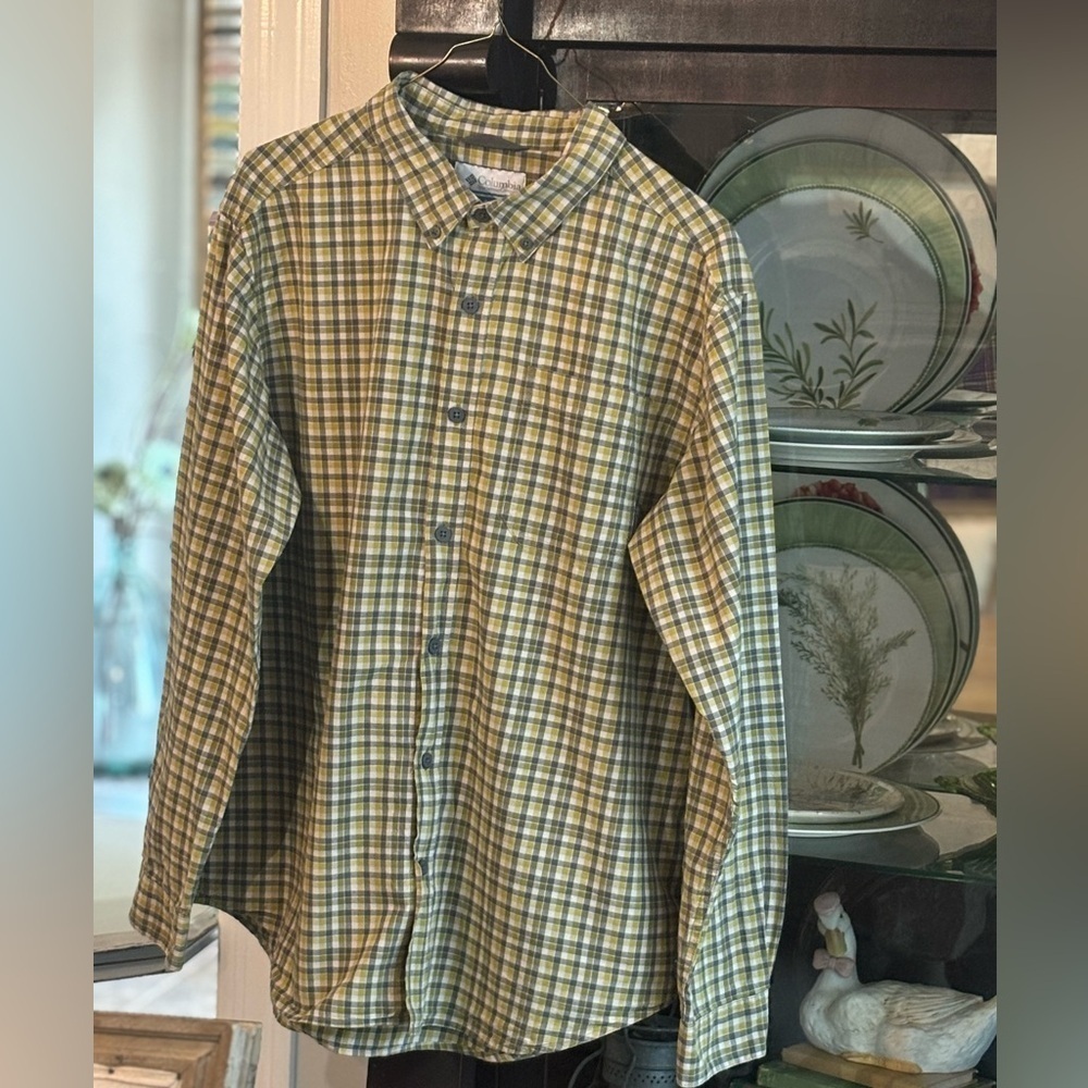 Columbia Plaid Button Down | Long-Sleeve Shirt. Men’s Sz-L Cotton | Casual
